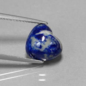 Lapis-lazuli bleue naturelle forme de coeur, 3,39 ct, opaque