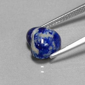 Lapis-lazuli bleue naturelle forme de coeur, 3,39 ct, opaque