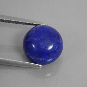 Lapis-lazuli bleue naturelle coupe roude, 4,33 ct, opaque