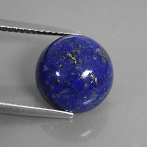 Lapis-lazuli bleue naturelle coupe roude, 6,65 ct, opaque
