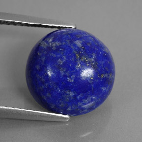 Lapis-lazuli bleue naturelle coupe roude, 6,14 ct, opaque