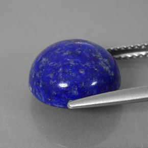 Lapis-lazuli bleue naturelle coupe roude, 6,14 ct, opaque