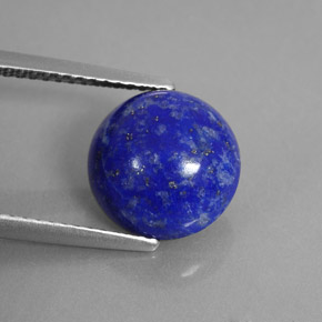 Lapis-lazuli bleu royal naturelle coupe roude, 4,18 ct, opaque