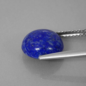 Lapis-lazuli bleu royal naturelle coupe roude, 4,18 ct, opaque