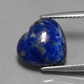 Lapis-lazuli bleue naturelle forme de coeur, 4,07 ct, opaque