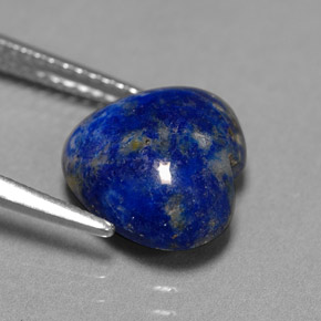 Lapis-lazuli bleue naturelle forme de coeur, 4,07 ct, opaque