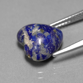 Lapis-lazuli bleue naturelle forme de coeur, 4,82 ct, opaque