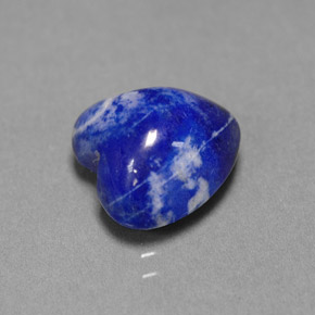 Lapis-lazuli bleue naturelle forme de coeur, 4,42 ct, opaque