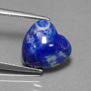 Lapis-lazuli bleue naturelle forme de coeur, 4,42 ct, opaque