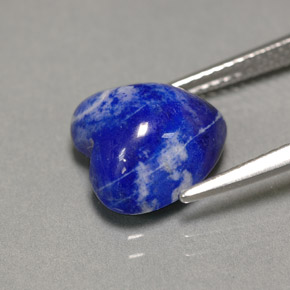 Lapis-lazuli bleue naturelle forme de coeur, 4,42 ct, opaque