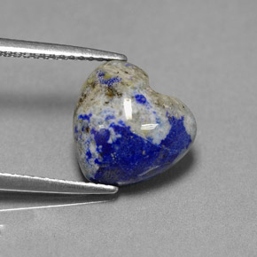 Lapis-lazuli bleue naturelle forme de coeur, 4,45 ct, opaque