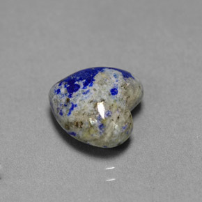 Lapis-lazuli bleue naturelle forme de coeur, 4,45 ct, opaque