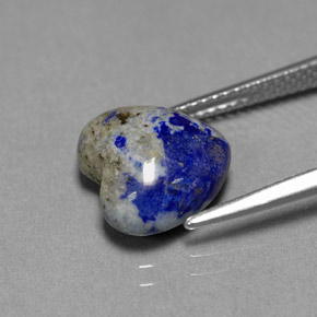 Lapis-lazuli bleue naturelle forme de coeur, 4,45 ct, opaque