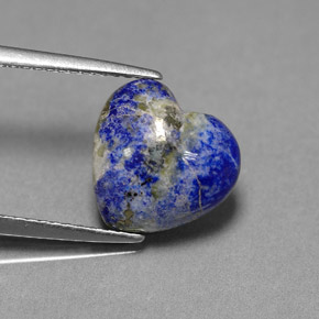 Lapis-lazuli bleue naturelle forme de coeur, 4,25 ct, opaque