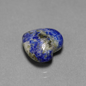 Lapis-lazuli bleue naturelle forme de coeur, 4,25 ct, opaque