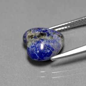 Lapis-lazuli bleue naturelle forme de coeur, 4,25 ct, opaque