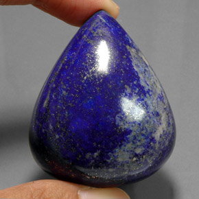 Lapis-lazuli bleue naturelle en forme de poire, 266,50 ct, opaque