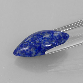 Lapis-lazuli bleue naturelle marquise, 3,29 ct, opaque