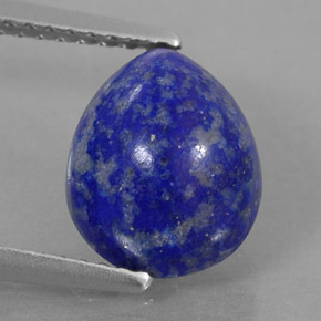 Lapis-lazuli bleue naturelle en forme de poire, 3,51 ct, opaque