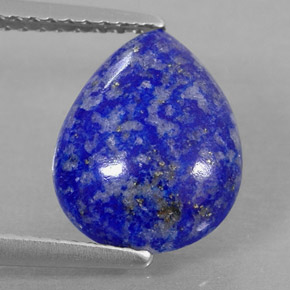 Lapis-lazuli bleue naturelle en forme de poire, 2,72 ct, opaque