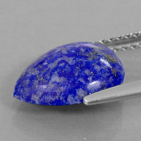 Lapis-lazuli bleue naturelle en forme de poire, 2,72 ct, opaque