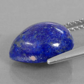 Lapis-lazuli bleue naturelle en forme de poire, 3,95 ct, opaque