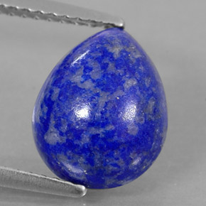 Lapis-lazuli bleue naturelle en forme de poire, 3,51 ct, opaque