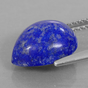 Lapis-lazuli bleue naturelle en forme de poire, 3,51 ct, opaque