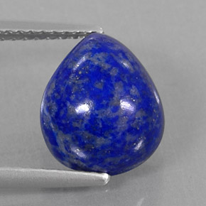 Lapis-lazuli bleue naturelle en forme de poire, 4,74 ct, opaque