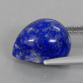 Lapis-lazuli bleue naturelle en forme de poire, 4,74 ct, opaque