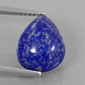 Lapis-lazuli bleue naturelle en forme de poire, 3,72 ct, opaque
