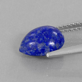 Lapis-lazuli bleue naturelle en forme de poire, 1,70 ct, opaque