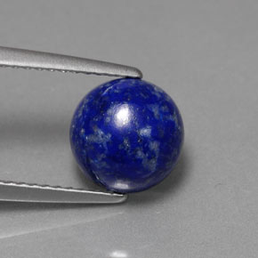 Lapis-lazuli bleue naturelle coupe roude, 2,66 ct, opaque