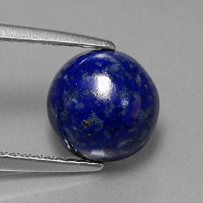 Lapis-lazuli bleue naturelle coupe roude, 2,73 ct, opaque