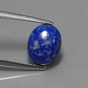 Lapis-lazuli bleue naturelle coupe ovale, 1,67 ct, opaque