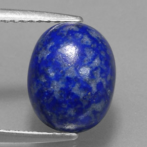 Lapis-lazuli bleue naturelle coupe ovale, 4,42 ct, opaque