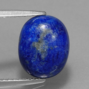 Lapis-lazuli bleue naturelle coupe ovale, 3,07 ct, opaque
