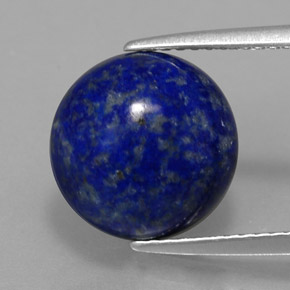 Lapis-lazuli bleue naturelle coupe roude, 5,82 ct, opaque