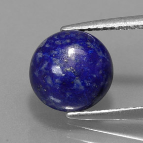 Lapis-lazuli bleue naturelle coupe roude, 3,58 ct, opaque