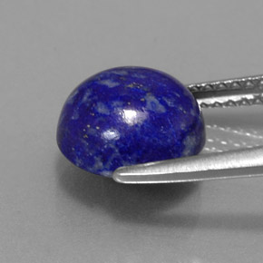 Lapis-lazuli bleue naturelle coupe roude, 3,58 ct, opaque