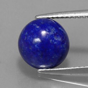 Lapis-lazuli bleue naturelle coupe roude, 3,59 ct, opaque