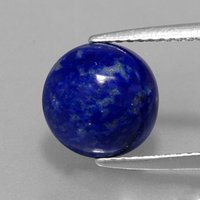 Lapis-lazuli bleue naturelle coupe roude, 3,48 ct, opaque