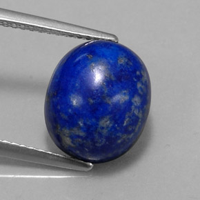 Lapis-lazuli bleue naturelle coupe ovale, 6,59 ct, opaque