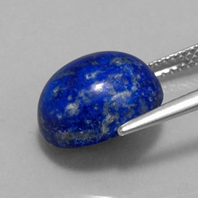 Lapis-lazuli bleue naturelle coupe ovale, 6,59 ct, opaque
