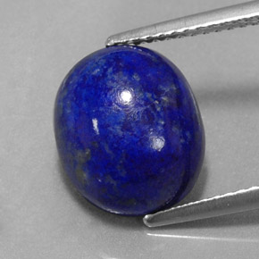 Lapis-lazuli bleue naturelle coupe ovale, 5,56 ct, opaque