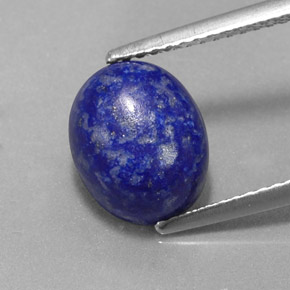 Lapis-lazuli bleue naturelle coupe ovale, 3,62 ct, opaque