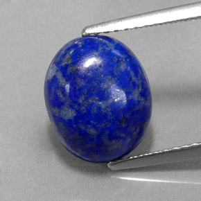 Lapis-lazuli bleue naturelle coupe ovale, 3,72 ct, opaque