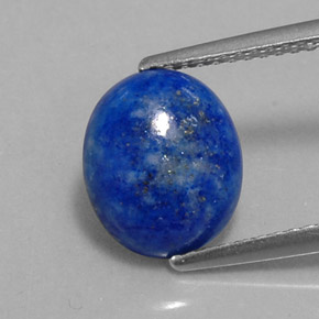 Lapis-lazuli bleue naturelle coupe ovale, 3,04 ct, opaque