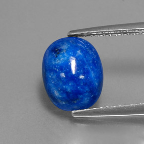 Lapis-lazuli bleue naturelle coupe ovale, 3,62 ct, opaque