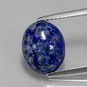 Lapis-lazuli bleue naturelle coupe ovale, 3,49 ct, opaque